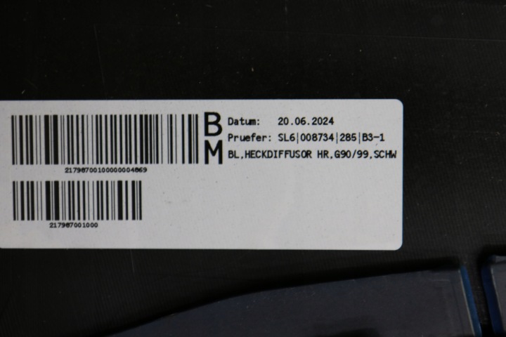 фото №15, Bmw m5 g90 комплектний задній бампер колір w37 enzian блакитний