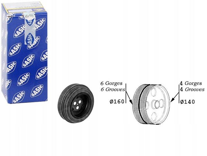 фото №1, Колесо ременное вала коленчатого citroen jumper 2.2 hdi