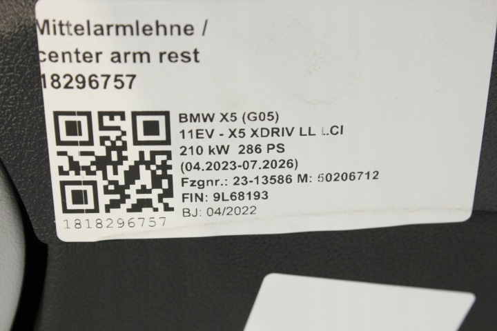 фото №7, Туннель средний подлокотник silverstone bmw g05 x5 g07 x7