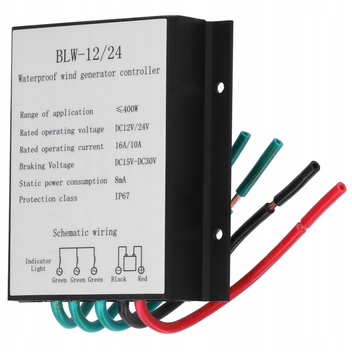 фото №9, Контроллер турбины wiatrowej blw-12/24 400w ip67 fo4-12 / 24v