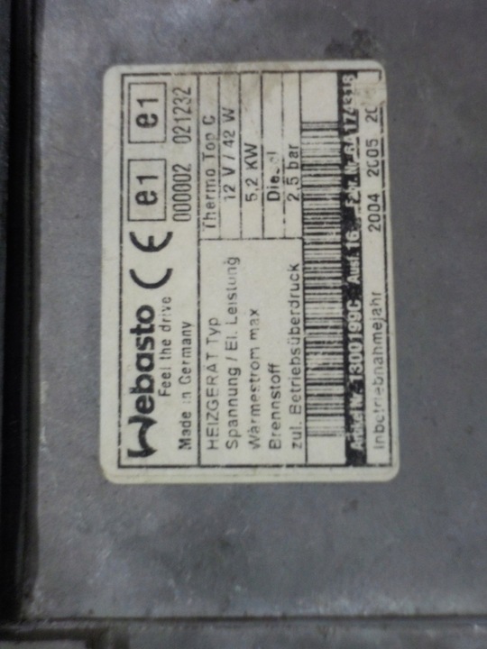 фото №2, Отопление стояночный вебасто termo top 12v
