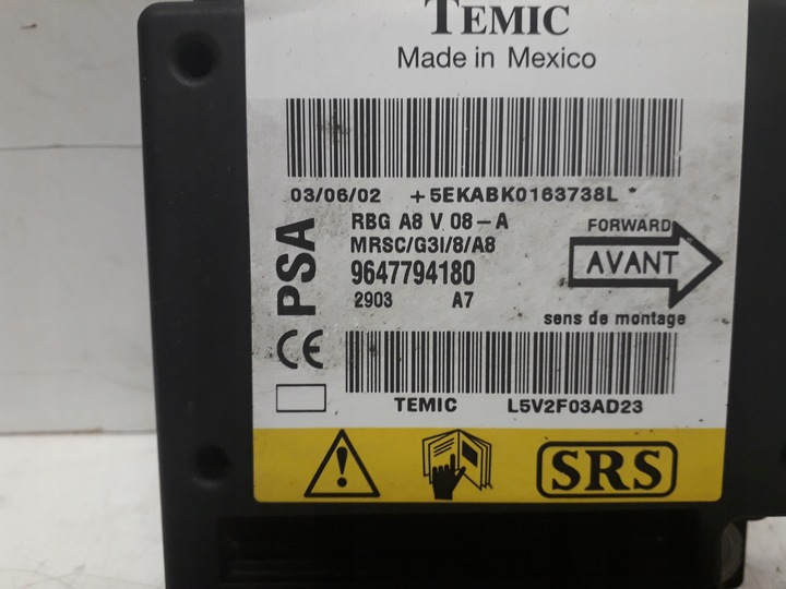 фото №7, Citroen c3 02-09 подушки шторы датчик подушка безопасности 96380009ze 96379999zq