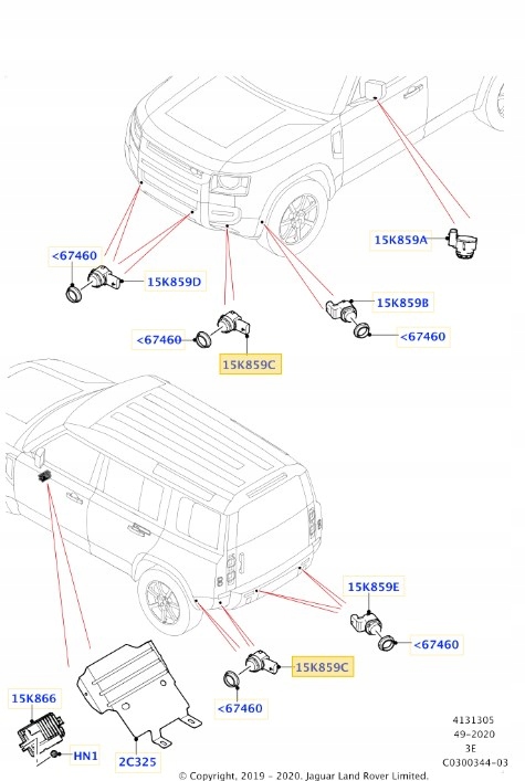 фото №4, Датчик pdc land rover new defender l8b2-15k859-ba