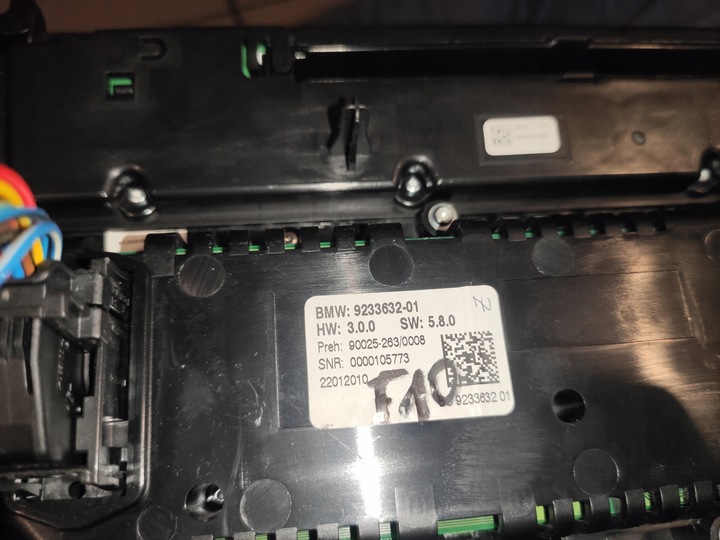 фото №14, Bmw 5 f10 f11 f07 панель радио воздуховод кондиционера рамка чёрный оригинал