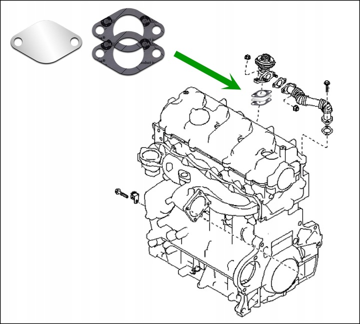 фото №3, Заглушка egr hyundai accent getz matrix 1.5 crdi