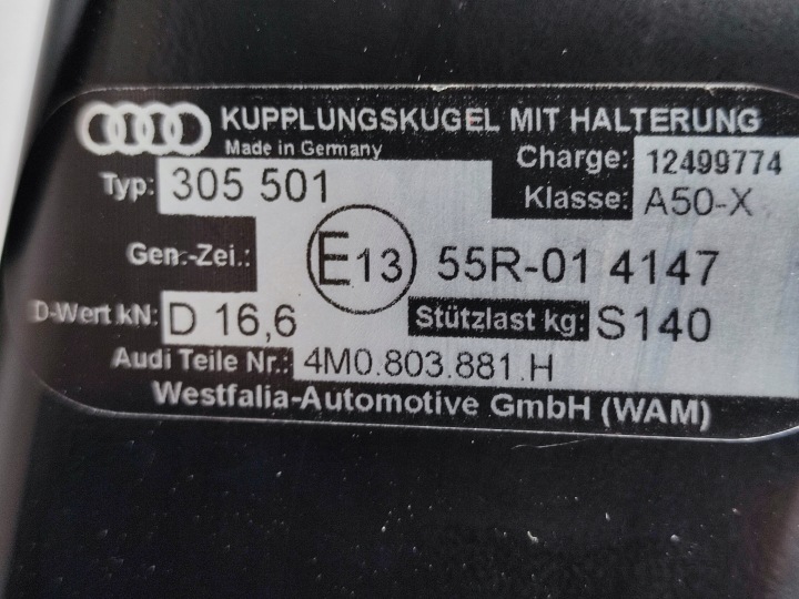 фото №10, Audi q7 4m0 hak буксирувальний 4m0803881h