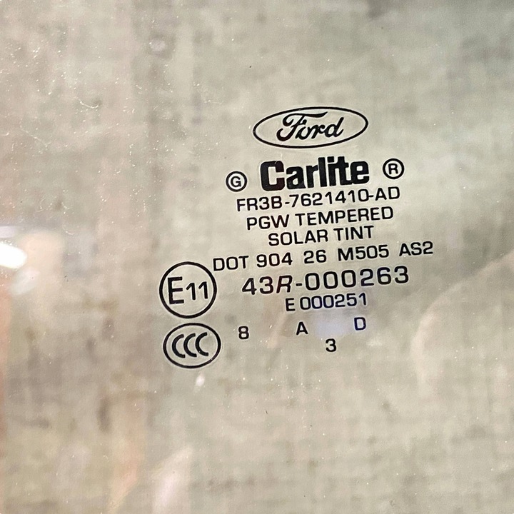 фото №8, Ford mustang vi 2017 правая сторона стекло дверь