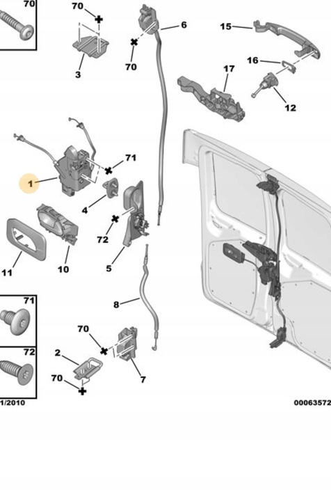 фото №3, Замок двері задніх jumpy expert 07- 9138p2 новий 9681336180 оригінал