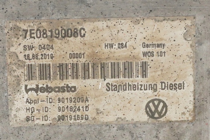 фото №10, Отопление стояночный вебасто vw t5 7e0819008c 9018241d