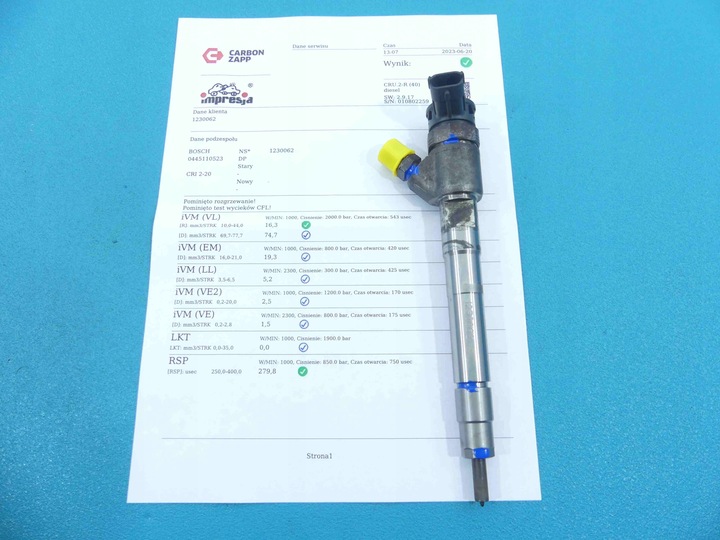 фото №1, Тест інжектор maserati ghibli 3 0445110523 3.0