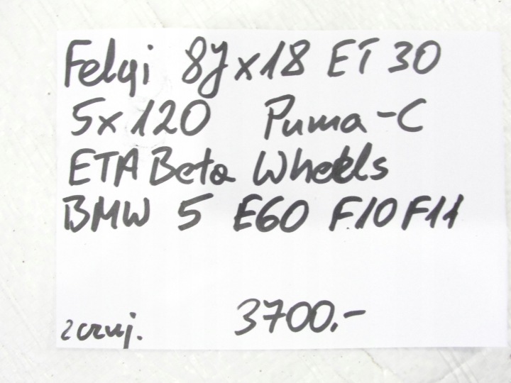фото №12, Диски 8jx18 5x120 et 30 etabeta колеса bmw 5 e60 e61