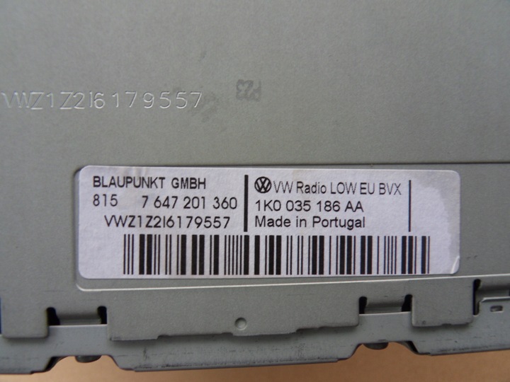 фото №10, Радіо cd vw passat b6 рестайлінг 1k0035186aa