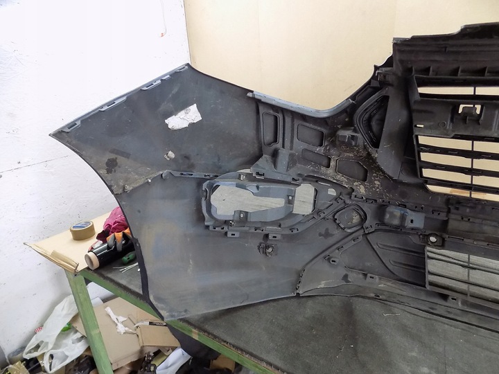 фото №11, Бампер перед ford transit custom jk21 рестайлинг хороший jk21-r17757 решётка радиатора хром