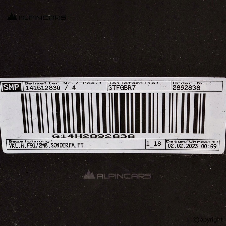 фото №6, Bmw 8 f91 f92 m8 бампер задний замороженный чёрный