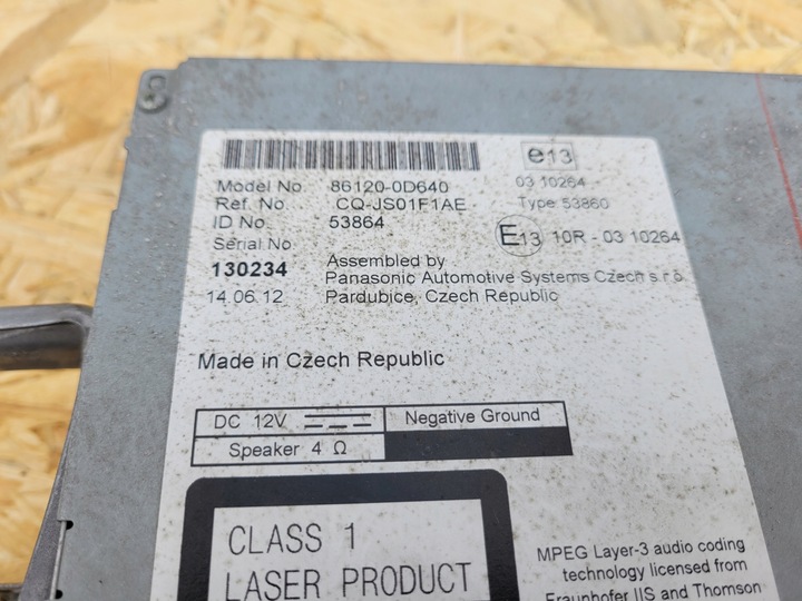 фото №5, Радио cd радиопроигрыватель toyota yaris iii 3