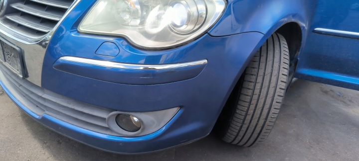 фото №15, Бампер перед передний vw touran i рестайлинг омыватель противотуманка синий