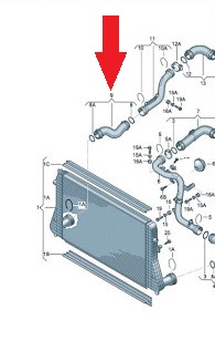 фото №4, Шланг труба шланг turbo інтеркулер vw golf v 5 2,0 tdi оригінальний номер 1k0145832c