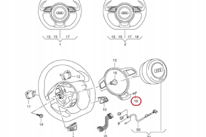 фото №8, Эмблема na рули audi a3 rs3 8w0419685g оригинальный