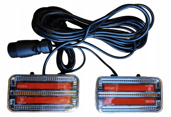 фото №1, Лампы задние комбинированные led na магнит шланг 7,5m штекер 7 pin светодиодные