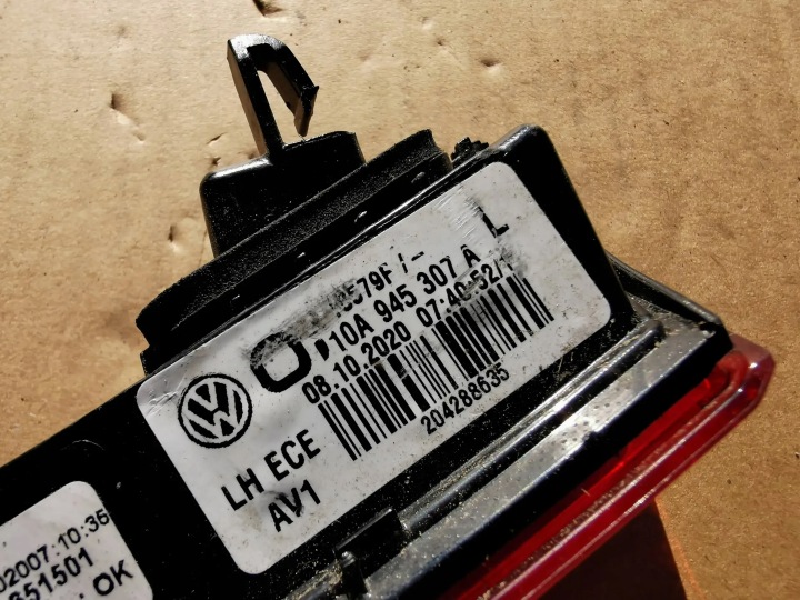 фото №6, Vw id.3 id3 фара левое зад задняя левая w крышка багажника лампа отражатель