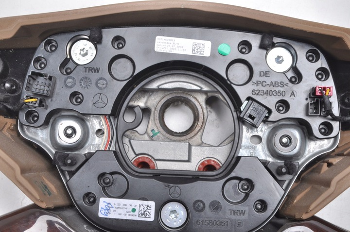 фото №11, Mercedes w221 рестайлінг кермо шкіряний дерев'яна a2214603803