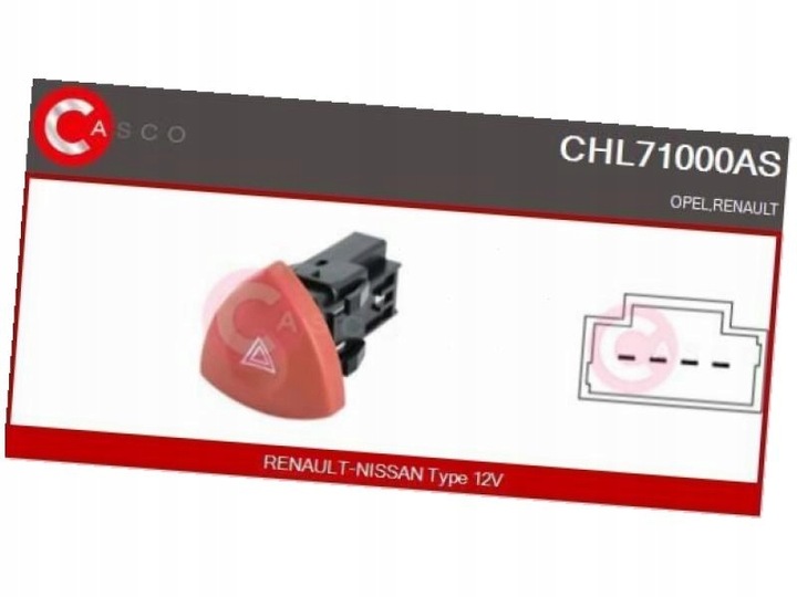 фото №2, Вимикач світла аварійних renault laguna ii 01-07 master ii 00-10