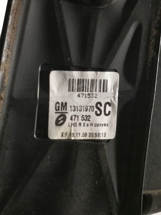 фото №6, Зеркало правое opel zafira b 5 pin 5pin 13131970 sc eu европа z167