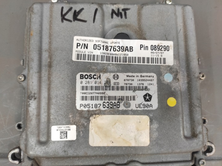 фото №11, Dodge nitro 2.8 crd cherokee kk модуль блок керування  комп'ютер ecu 05187639ab