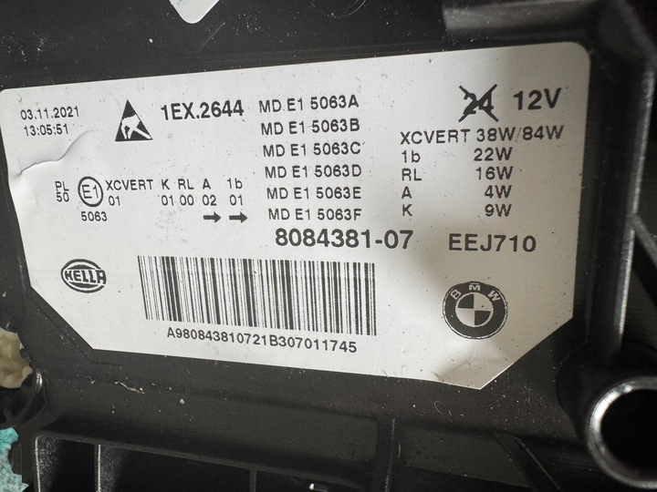 фото №7, Bmw 5 g30 g31 m5 f90 lci рестайлінг лампа передня ліва laser