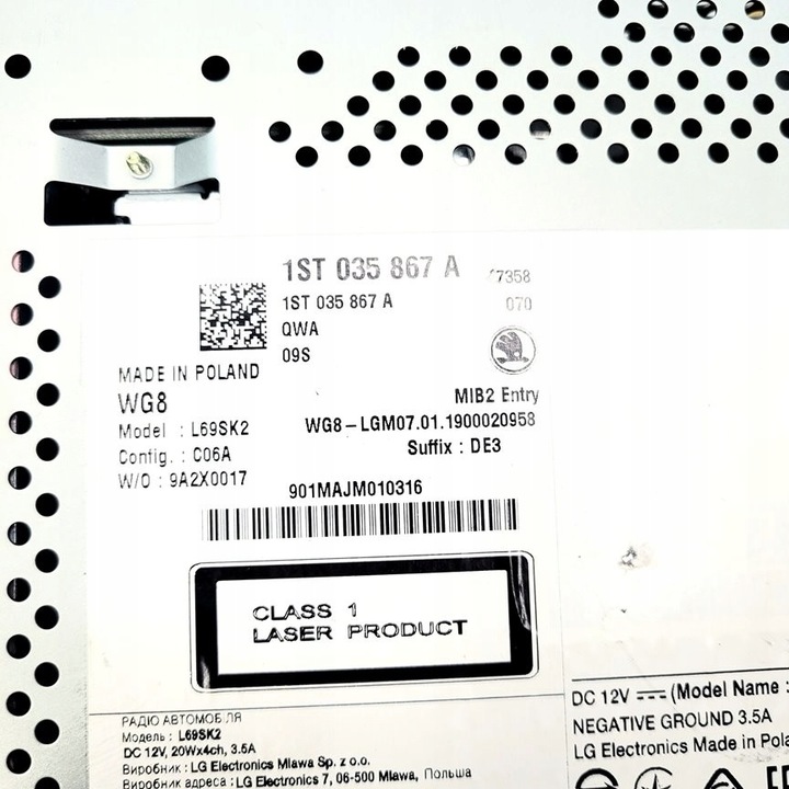 фото №3, Радіо радіопрогравач vw 1st035867a