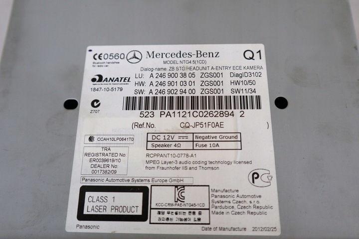 фото №10, Mercedes b-klasa w246 радіо навігація навігація ntg4.5 1cd a2469003805