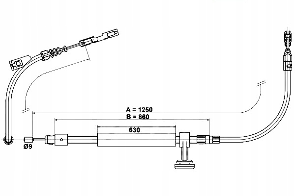 фото №14, Трос тормоза ручного ate 24.3727-0483.2