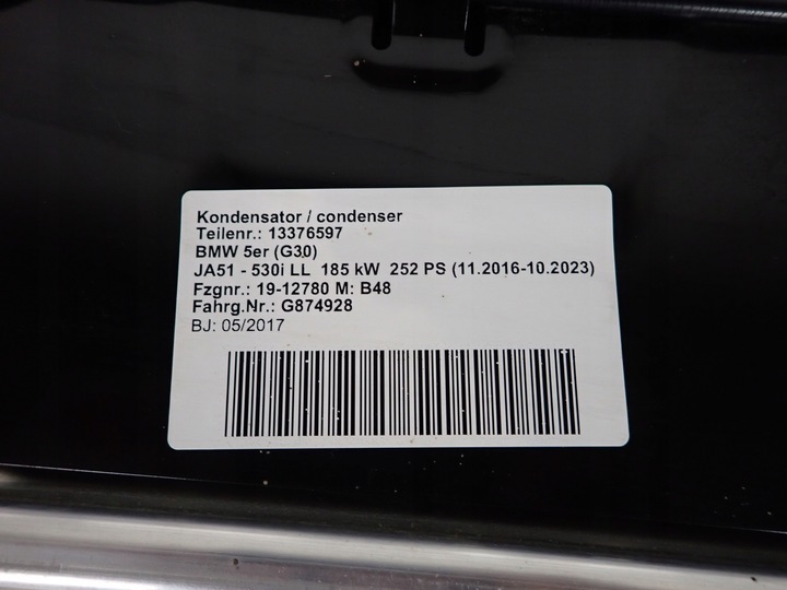 фото №11, Bmw 5 g30 pas переднє підсилювач радіатор