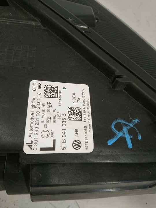 фото №10, Vw touran 2 ii 5tb 15- led лампа левая перед передняя