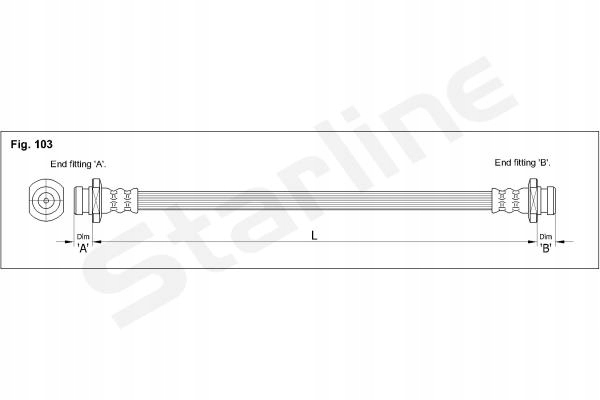 фото №1, Starline шланг гальмівний elast s ha st.1061 szt