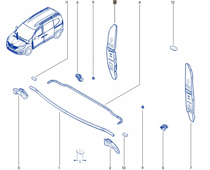 фото №12, Шумоізоляція губка крила права renault kangoo 3 iii 638a05093r