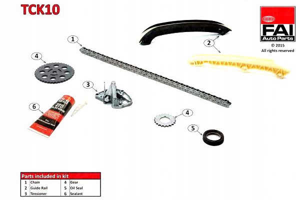 фото №2, Fai набор цепи распределительный вал ktc1036 30478nogears