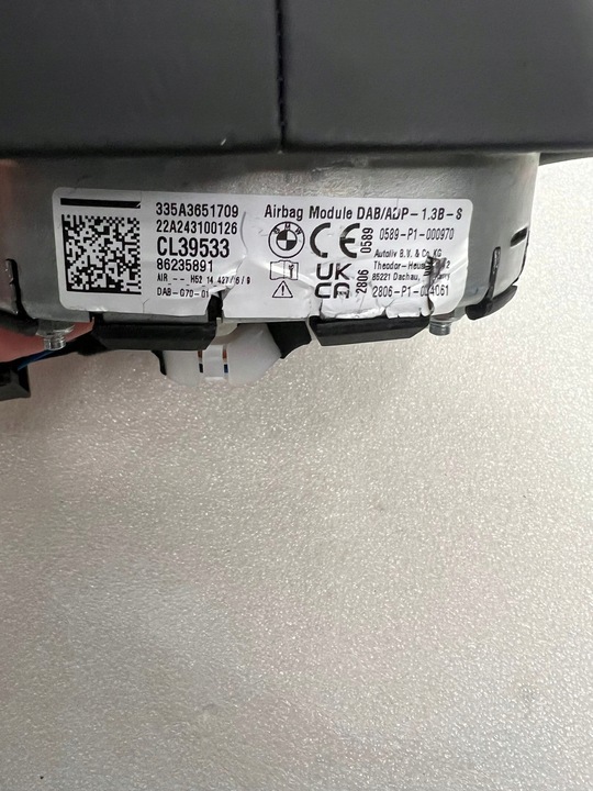 фото №5, Bmw 7 g70 подушка водія шкіра електрик чорна