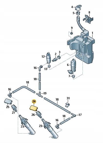 фото №1, Заглушка склоомивача vw polo 6r ліва 6r0955109a
