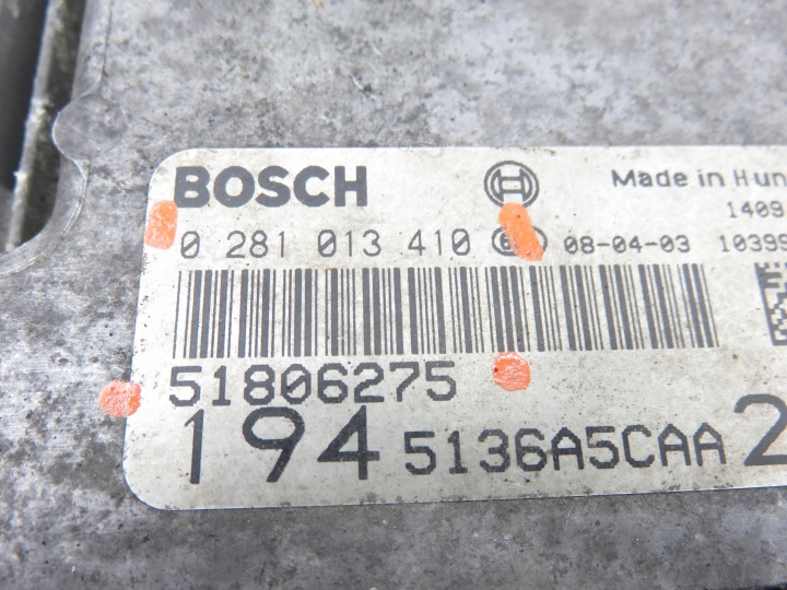 фото №6, Блок керування  fiat croma ii 2.4 d 0281013410 51806275