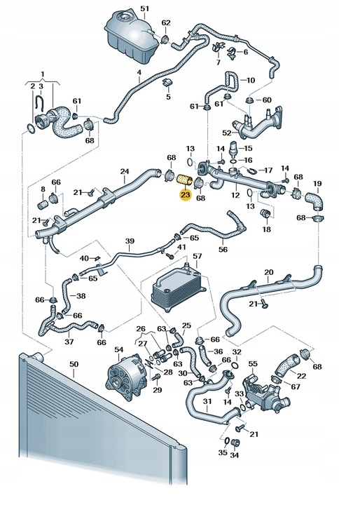 фото №1, Новое оригинальные audi оригинальный номер шланг жидкости охлаждающей 079121102b