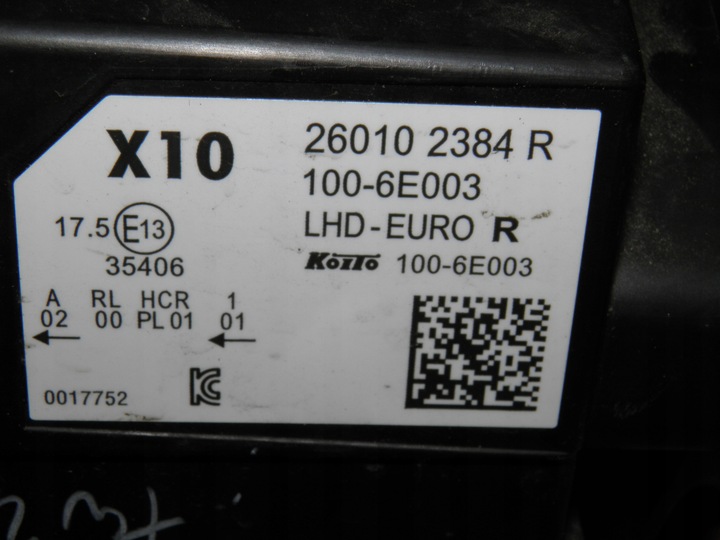 фото №10, Фара лампа полный led правая renault zoe ii рестайлинг 260102384r