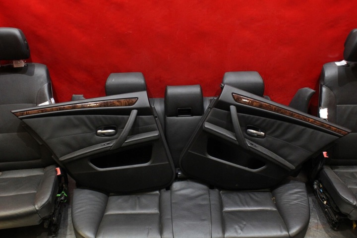 фото №5, Сиденье сиденья комплект боковина обшивки кожаные bmw e61 рестайлинг 07-10