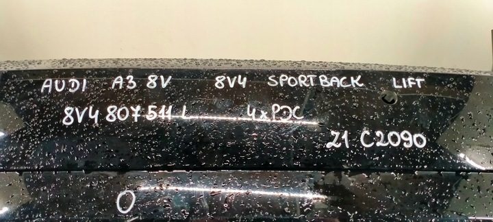 фото №9, Audi a3 рестайлінг sportback 8v4 16-20 бампер задній зад 8v4807511l 4xpdc