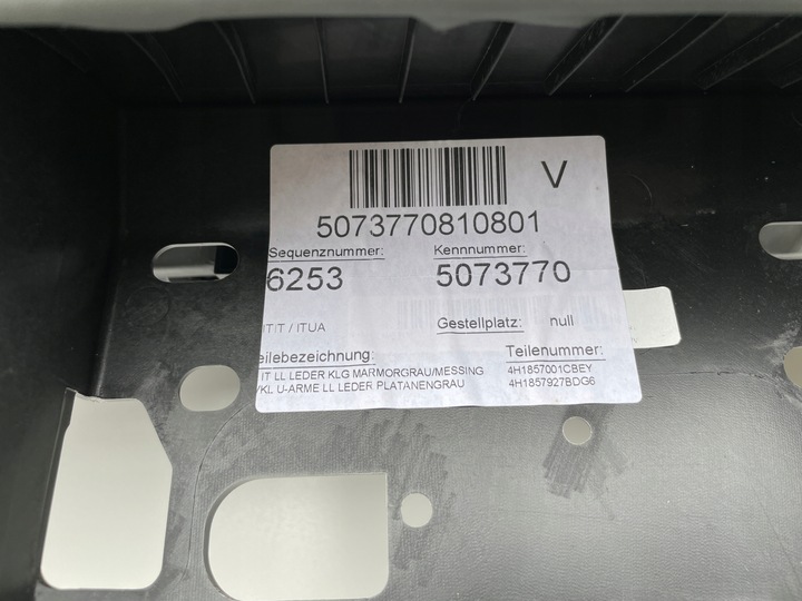 фото №9, Панель раздаточная кожа 4h1857001c bey marmorgrau / messing audi a8 d4 4h