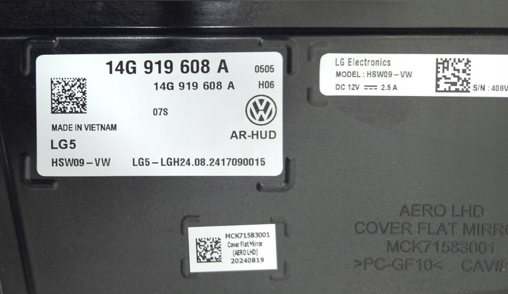 фото №15, Проекционный дисплей head up hud vw id7 id 7 14g919608a