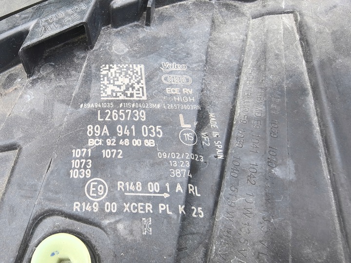 фото №11, Audi q4 e tron 89a лампа левая перед matrix