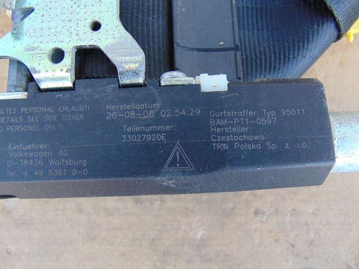 фото №10, Pas натяжитель правый перед vw transporter t5