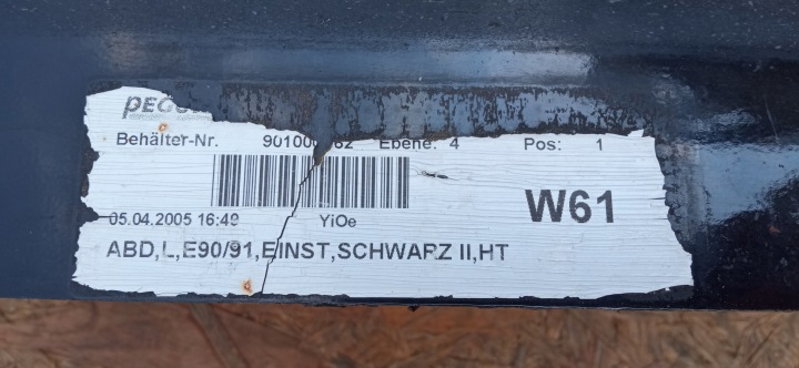 фото №12, Bmw 3 e90 e91 04- поріг накладка порога молдинг порогова ліва 5171-7062297