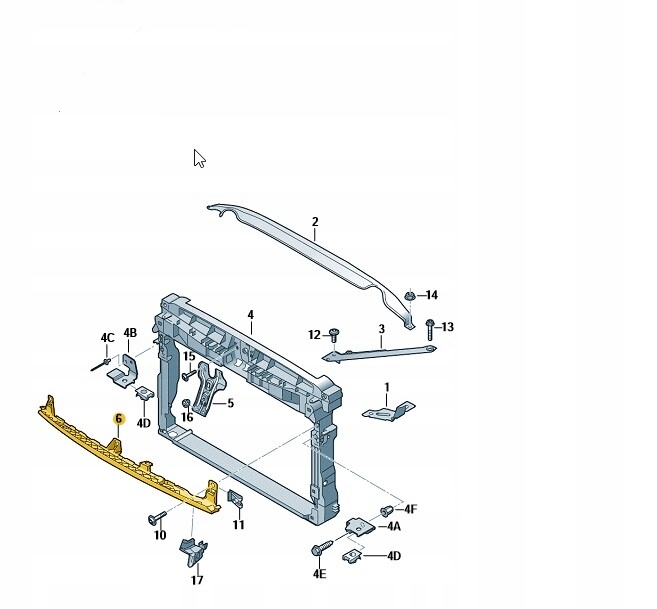 фото №12, Vw оригінальний номер 5g0805705r кріплення бампера golf 7 vii